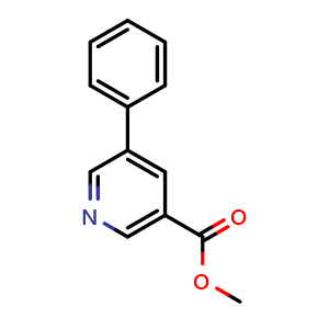 Chemical structure of Methyl 5-phenylnicotinate , CAS 10177-13-6, AChemBlock W166173