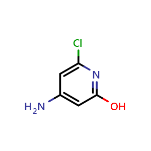 Chemical structure of 4-amino-6-chloropyridin-2-ol , CAS 1227600-15-8, AChemBlock W166174