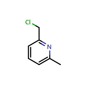 Chemical structure of 2-(Chloromethyl)-6-methylpyridine , CAS 3099-29-4, AChemBlock W166196