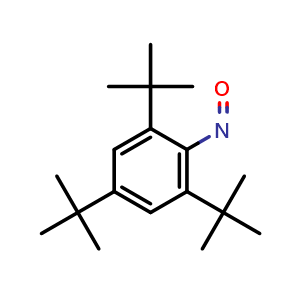 Chemical structure of 2,4,6-Tri-tert-butylnitrosobenzene , CAS 24973-59-9, AChemBlock W166200