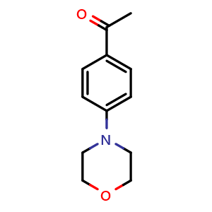 Chemical structure of 4'-Morpholinoacetophenone , CAS 39910-98-0, AChemBlock W166216