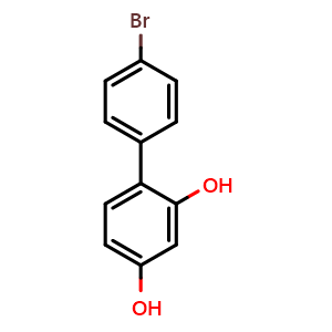 Chemical structure of 4'-Bromobiphenyl-2,4-diol , CAS 1418117-89-1, AChemBlock W166241