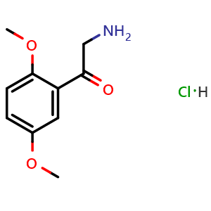 Chemical structure of 2-Amino-2',5'-dimethoxyacetophenone Hydrochloride , CAS 671224-08-1, AChemBlock W166244