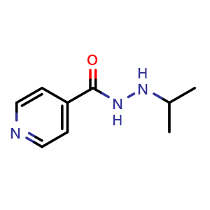 Chemical structure of N'-Isopropylisonicotinohydrazide , CAS 54-92-2, AChemBlock W166249