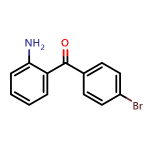 Chemical structure of 2-Amino-4'-bromobenzophenone , CAS 1140-17-6, AChemBlock W166255