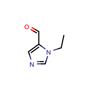 Chemical structure of 1-Ethylimidazole-5-carbaldehyde , CAS 842972-42-3, AChemBlock W166268