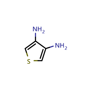 Chemical structure of 3,4-Diaminothiophene , CAS 78637-85-1, AChemBlock W166318