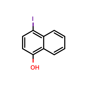 Chemical structure of 4-Iodonaphthalen-1-ol , CAS 113855-57-5, AChemBlock W166338