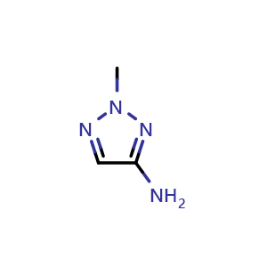 Chemical structure of 4-Amino-2-methyl-2H-1,2,3-triazole , CAS 936940-63-5, AChemBlock W166353