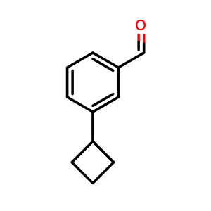 Chemical structure of 3-Cyclobutylbenzaldehyde , CAS 1432621-69-6, AChemBlock W166378