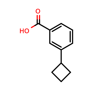 Chemical structure of 3-Cyclobutylbenzoic acid , CAS 19936-19-7, AChemBlock W166385