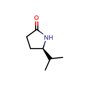 Chemical structure of (R)-5-Isopropylpyrrolidin-2-one , CAS 63328-12-1, AChemBlock W166414