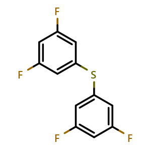 Chemical structure of 3,3',5,5'-Tetrafluorodiphenyl Sulfide , CAS 1801970-32-0, AChemBlock W166417