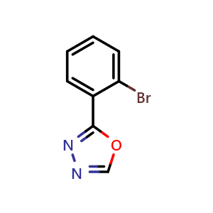 Chemical structure of 2-(2-Bromophenyl)-1,3,4-oxadiazole , CAS 928722-52-5, AChemBlock W166418