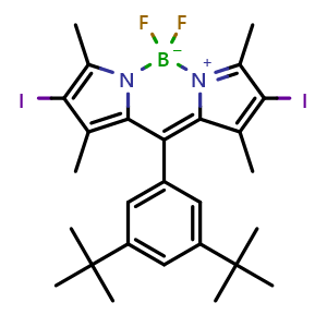 10-(3,5-Di-tert-butylphenyl)-5,5-difluoro-2,8-diiodo-1,3,7,9-tetramethyl-5H-dipyrrolo[1,2-c:2',1'-f][1,3,2]diazaborinin-4-ium-5-uide