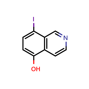 Chemical structure of 8-Iodoisoquinolin-5-ol , CAS 5191-56-0, AChemBlock W166452