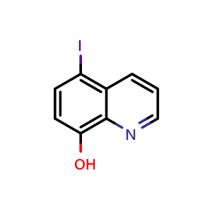 Chemical structure of 5-Iodoquinolin-8-ol , CAS 13207-63-1, AChemBlock W166453