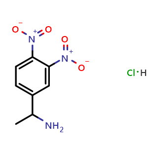 Chemical structure of 1-(3,4-Dinitrophenyl)ethanamine Hydrochloride , AChemBlock W166481