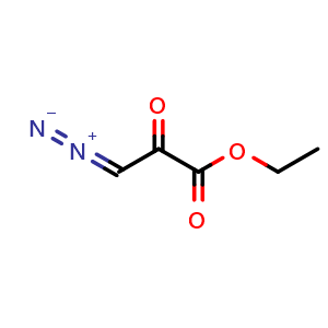 Chemical structure of Ethyl 3-Diazo-2-oxopropanoate , CAS 14214-10-9, AChemBlock W166516