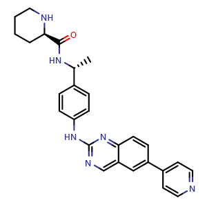 (R)-N-[(R)-1-[4-[[6-(4-Pyridyl)-2-quinazolinyl]amino]phenyl]ethyl]piperidine-2-carboxamide