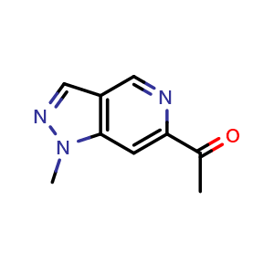 Chemical structure of 1-(1-methyl-1H-pyrazolo[4,3-c]pyridin-6-yl)ethan-1-one , CAS 2752428-18-3, AChemBlock W166587