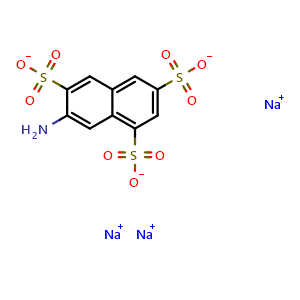 Chemical structure of sodium 7-aminonaphthalene-1,3,6-trisulfonate , CAS 54914-98-6, AChemBlock W166591