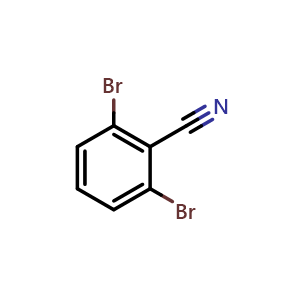 Chemical structure of 2,6-Dibromobenzonitrile , CAS 6575-12-8, AChemBlock W166633