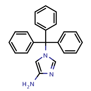 Chemical structure of 1-trityl-1H-imidazol-4-amine , CAS 197913-15-8, AChemBlock W166641