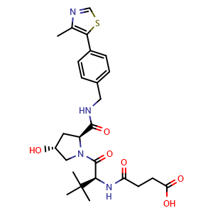 4-(((S)-1-((2S,4R)-4-hydroxy-2-((4-(4-methylthiazol-5-yl)benzyl)carbamoyl)pyrrolidin-1-yl)-3,3-dimethyl-1-oxobutan-2-yl)amino)-4-oxobutanoic acid