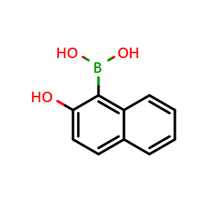 Chemical structure of 2-hydroxyl-1-naphthaleneboronicacid , CAS 898257-48-2, AChemBlock W166660