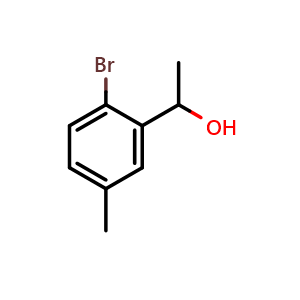 Chemical structure of 1-(2-bromo-5-methylphenyl)ethanol , CAS 103260-54-4, AChemBlock W166714