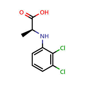 Chemical structure of (S)-2-((2,3-dichlorophenyl)amino)propanoic acid , CAS 1434517-86-8, AChemBlock W166716
