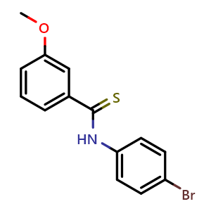 Chemical structure of N-(4-bromophenyl)-3-methoxybenzothioamide , CAS 2404733-83-9, AChemBlock W166735