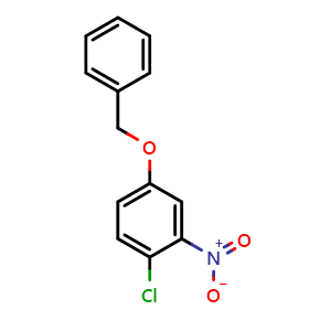 Chemical structure of 1-chloro-2-nitro-4-phenylmethoxybenzene , CAS 79035-13-5, AChemBlock W166744