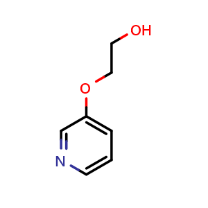 Chemical structure of 2-(Pyridin-3-yloxy)ethanol , CAS 119967-49-6, AChemBlock W166746
