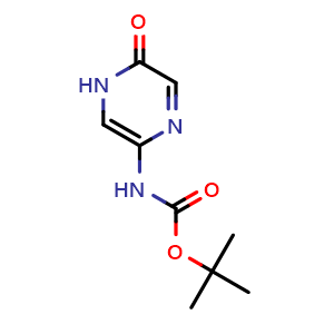 Chemical structure of tert-Butyl (5-oxo-4,5-dihydropyrazin-2-yl)carbamate , CAS 2733641-59-1, AChemBlock W166763