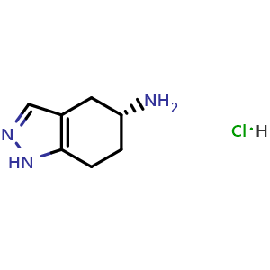Chemical structure of (R)-4,5,6,7-Tetrahydro-1H-indazol-5-aminehydrochloride , CAS 1291790-29-8, AChemBlock W166777