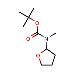 Chemical structure of tert-butyl (tetrahydrofuran-2-yl)methylcarbamate , CAS 274901-68-7, AChemBlock W166783