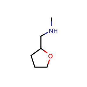 Chemical structure of N-Methyl-1-(tetrahydrofuran-2-yl)methanamine , CAS 2439-57-8, AChemBlock W166790