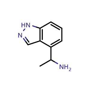 Chemical structure of 1-(1H-Indazol-4-yl)ethanamine , CAS 1159511-31-5, AChemBlock W166793