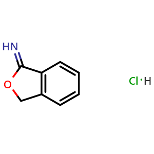 Chemical structure of 1,3-dihydro-1-iminoisobenzofuran hydrochloride , CAS 1195988-94-3, AChemBlock W166814