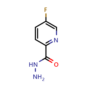 Chemical structure of 5-Fluoropicolinohydrazide , CAS 1254073-41-0, AChemBlock W166828