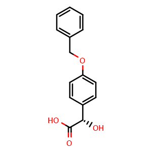 Chemical structure of (S)-4-benzyloxymandelic acid , CAS 197437-40-4, AChemBlock W166838