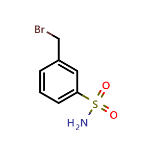 Chemical structure of 3-bromomethylbenzenesulfonamide , CAS 220798-52-7, AChemBlock W166842