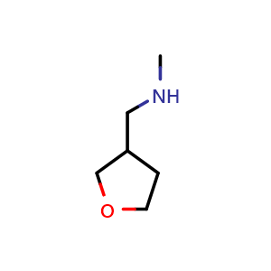 Chemical structure of N-Methyl-N-(tetrahydrofuran-3-ylmethyl)amine , CAS 7179-93-3, AChemBlock W166858