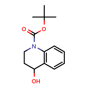 Chemical structure of tert-butyl 4-hydroxy-3,4-dihydroquinoline-1(2H)-carboxylate , CAS 932398-74-8, AChemBlock W166892