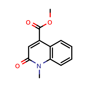 Chemical structure of methyl 1-methyl-2-oxo-1,2-dihydroquinoline-4-carboxylate , CAS 72430-31-0, AChemBlock W166906