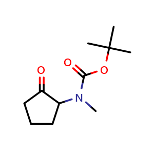 Chemical structure of tert-butyl (2-oxocyclopentyl)methylcarbamate , CAS 1354953-48-2, AChemBlock W166911