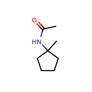 Chemical structure of N-(1-methylcyclopentyl)acetamide , CAS 39192-25-1, AChemBlock W166951