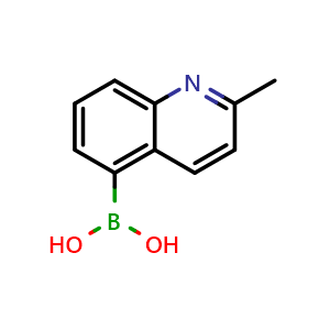 Chemical structure of 2-Methyl-quinoline-5-boronic acid , CAS 628692-16-0, AChemBlock W166956